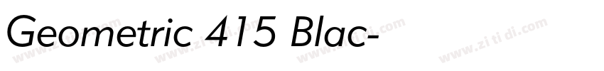 Geometric 415 Blac字体转换